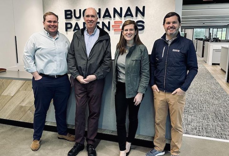 Buchanan Partners principals Jimmy Roembke, Brian Benninghoff, Bailey Edelson, and Kingsley McAdam.
