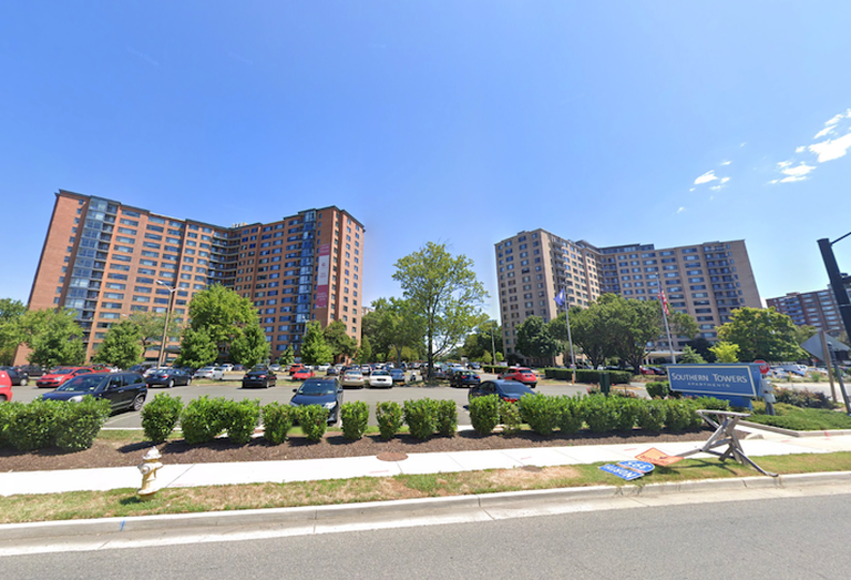 The Southern Towers apartment complex in Alexandria. 