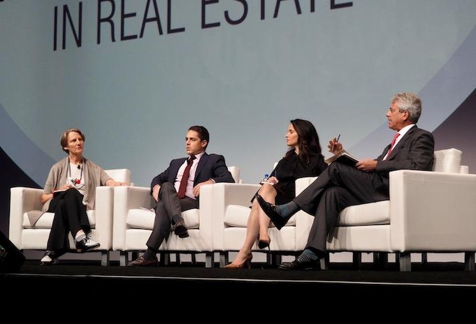 Jamestown's Cathy Pfeiffenberger, Lionstone's Andy Lusk, CPPIB America's Hilary Spann and PwC's Mitch Roschelle
