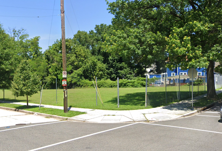 The vacant lot on the northwest corner of the 58th and Dix streets NE intersection. 
