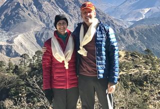 Jefferson Apartment Group CEO Jim Butz with his wife, Cynthia, at Mount Everest