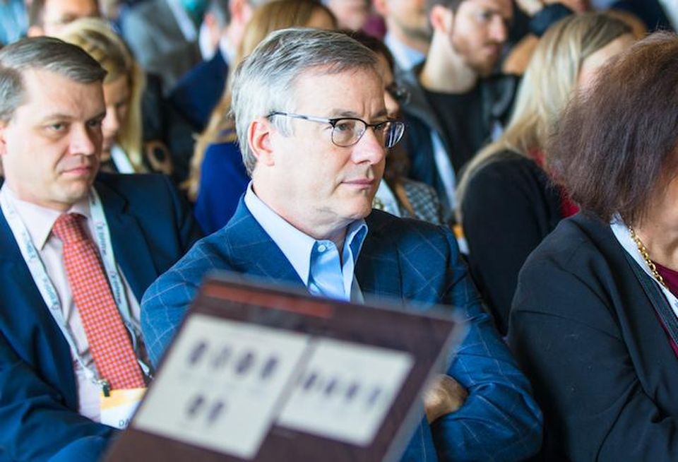 CoStar CEO Andy Florance in the crowd at a 2019 Bisnow event