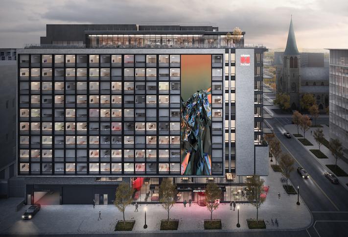 A rendering of the CitizenM Washington D.C. Capitol hotel at 555 E St. SW, scheduled to open August 27. 