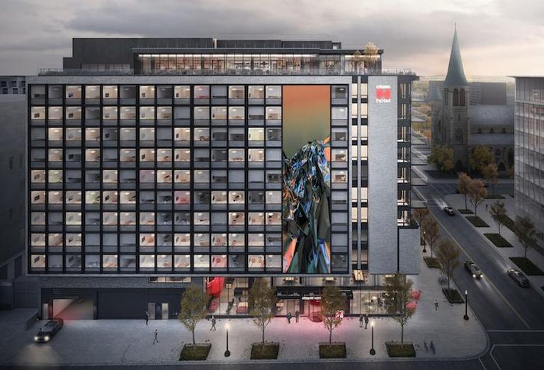 A rendering of the CitizenM Washington D.C. Capitol hotel at 555 E St. SW, scheduled to open August 27. 