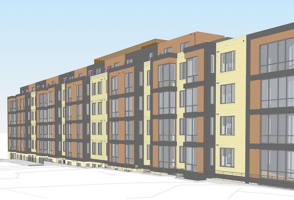 A rendering of the affordable housing project planned at 2911 Rhode Island Ave. NE.