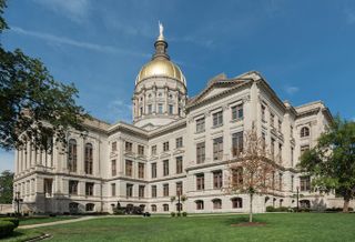 The Georgia state capitol building in Atlanta. 