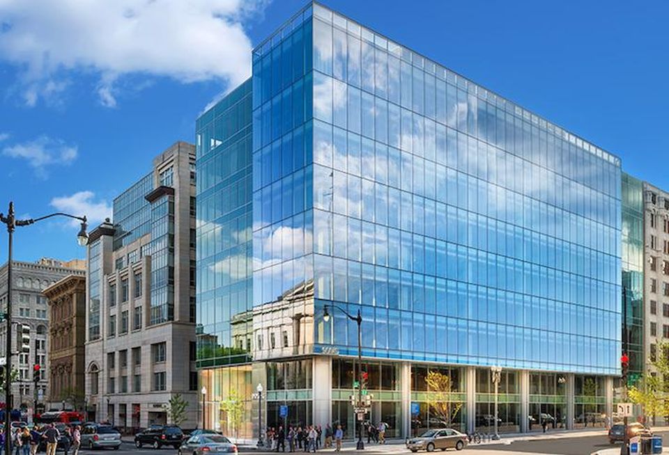 The D.C. office building at 900 G St. NW, which MRP Realty manages.