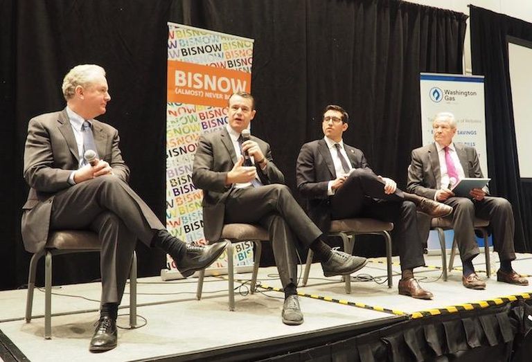Sen. Chris Van Hollen, Sen. Todd Young, HUD's Alfonso Costa and National Multifamily Housing Council's Doug Bibby