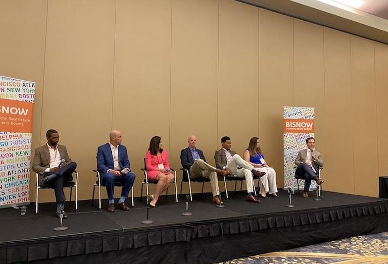 Walker & Dunlop's John Gilmore, Fairstead's Brett Meringoff, APAH's Carmen Romero, SCG Development's Stephen Wilson, Dantes Partners' Corey POwell, Neighborhood Development Co.'s Michaela Cancel and NRP Group's Chris Marshall. 