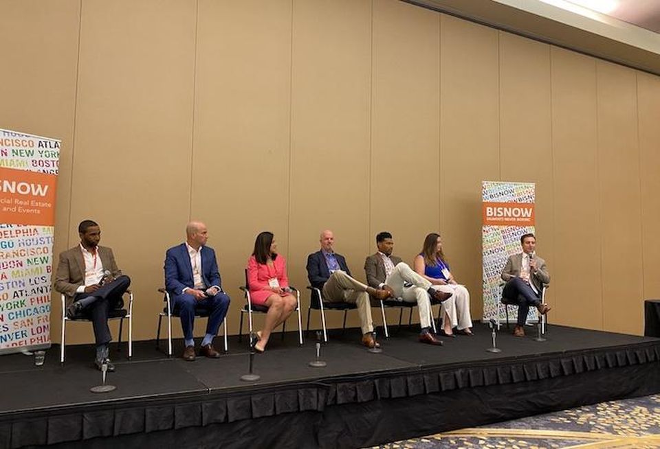 Walker & Dunlop's John Gilmore, Fairstead's Brett Meringoff, APAH's Carmen Romero, SCG Development's Stephen Wilson, Dantes Partners' Corey POwell, Neighborhood Development Co.'s Michaela Cancel and NRP Group's Chris Marshall.