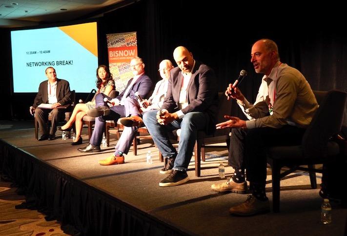 Cherry Bekaert's Steven Kenney, Jair Lynch's Ruth Hoang, Fulcrum's Andrew Lyons, Roadside's Richard Lake, Menkiti Group's Bo Menkiti and Fivesquares' Andy Altman. 