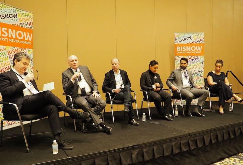 Metropolis Capital Advisors' Cliff Mendelson, Real Estate Roundtable's Jeff DeBoer, Finmarc's Neil Markus, EB5 Capital's Angelique Brunner, Greysteel's Ari Firoozabadi and Amalgamated Bank's Carisa Stanley