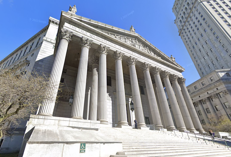 The New York Supreme Court building in Manhattan. 