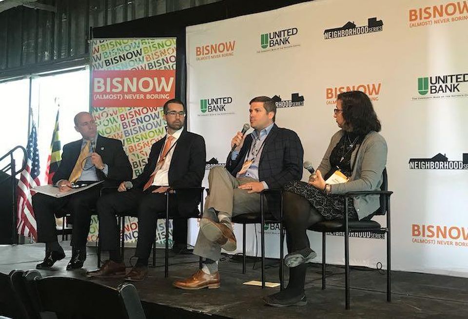 Howard County Economic Development Authority's Larry Twele, Edgemoor's Brian Dugan, Hogan Cos.' Tim Hogan and Howard County's Nikki Griffith