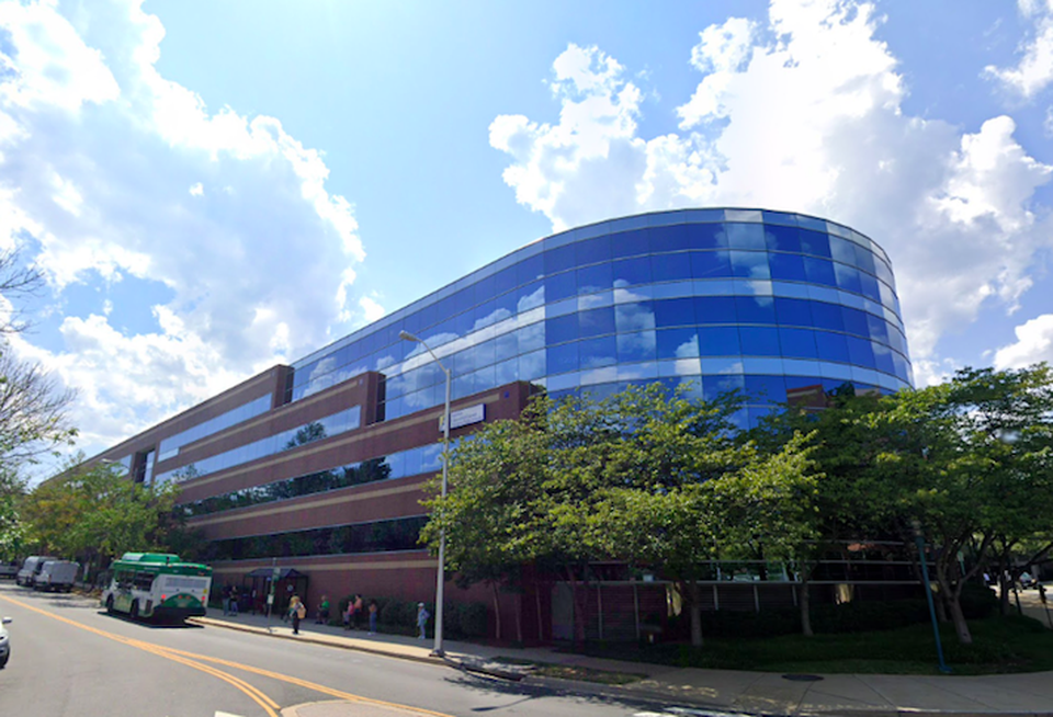 One of the three buildings in the Sequoia Plaza office complex in Arlington, Virginia.