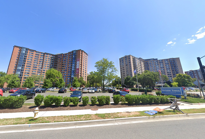 The Southern Towers apartment complex in Alexandria. 