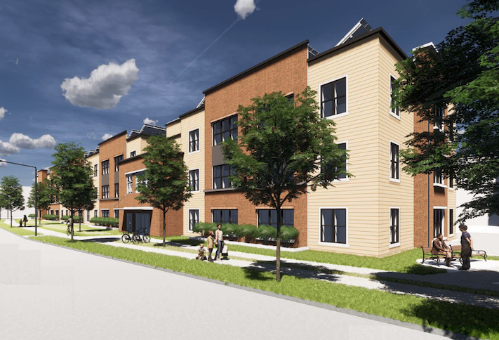 A rendering of the senior affordable housing project planned at 3311-3329 14th Place SE