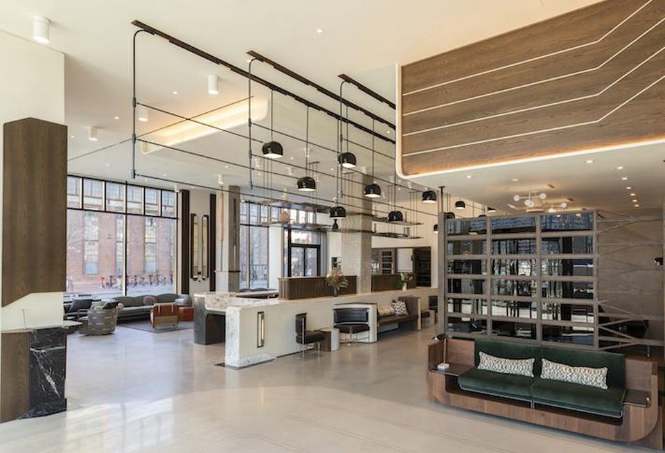 The lobby in the Thompson Hotel Washington D.C. at The Yards