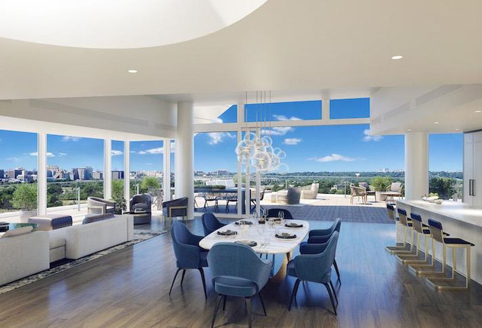 A rendering of the penthouse unit at The Wharf's Amaris condo building that sold for $12.76M.