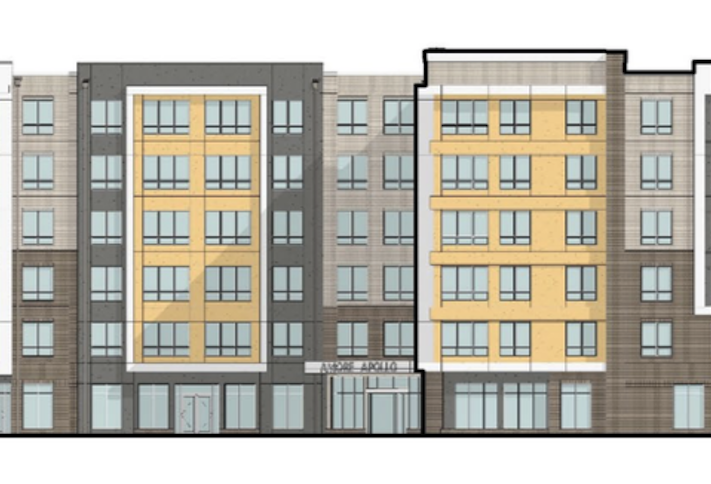 A sketch of the Amore Apollo project proposed next to the Largo Metro station
