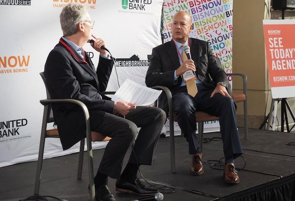 Southwest BID's Steve Moore and Hoffman & Associates' Mark Dorigan.