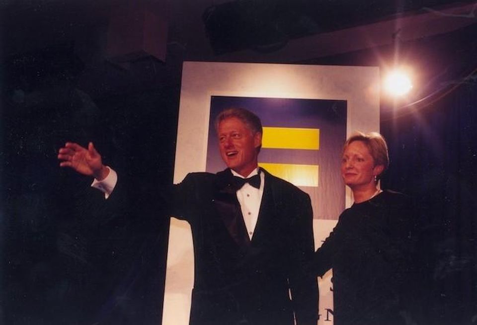 Former President Bill Clinton with Elizabeth Birch, then the executive director of the Human Rights Campaign, in 1998.