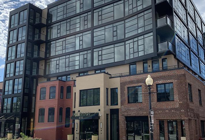 The Shaw, a 69-unit apartment building at 618 T St. NW. 
