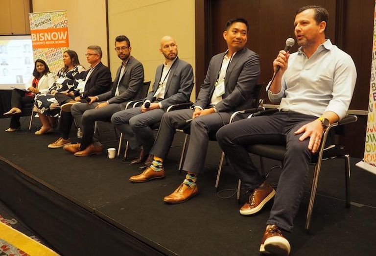 Baker Tilly's Monica Modi Dalwadi, Carr Workplaces' Ashley Buckner, Rubenstein's Stephen Evans, ZGF's Kent McCullough, Regus' Jeff Doughman, WashREIT's Anthony Chang and Truss' Thomas Smith