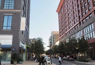 Suburban Maryland's Pike & Rose mixed-use development, with the Henri apartment building on the right, photographed Sept. 23. 