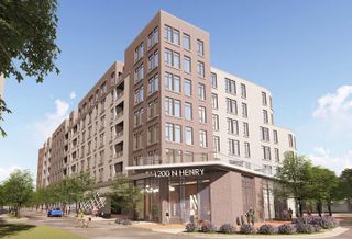 A rendering of the development planned at 1200 North Henry St. in Alexandria