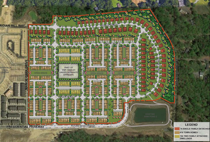A site plan for the Westphalia East development. 
