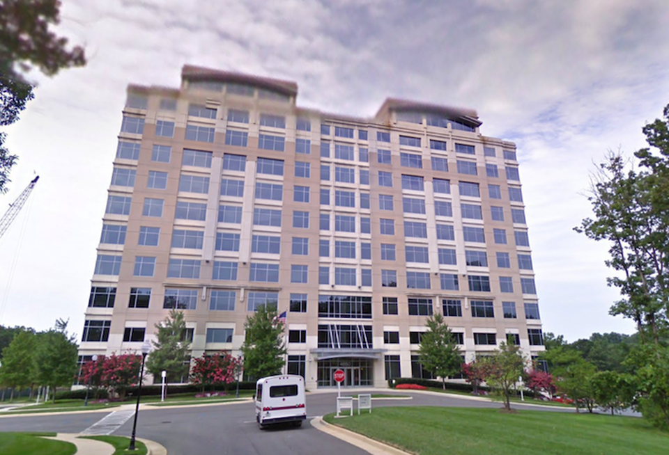 The office building at 4850 Mark Center Drive in Alexandria.