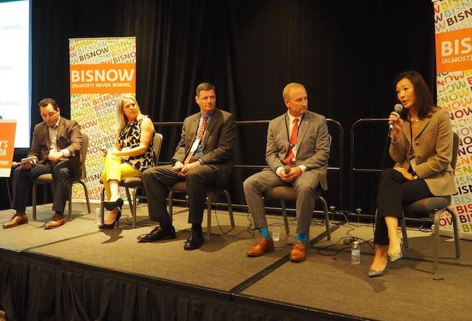 ZDS's Eric Zuena, Marriott International's Jennifer Connell, Crestline Hotel & Resorts' James Carroll, Preferred Hotels & Resorts' Robert Van Ness and HVS's Susan Furbay