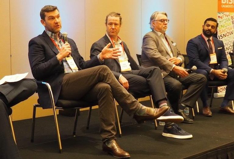 Dweck Properties President and Chief Development Officer Andrew VanHorn speaks at Bisnow's Annual Multifamily Conference East on Nov. 30, 2021.