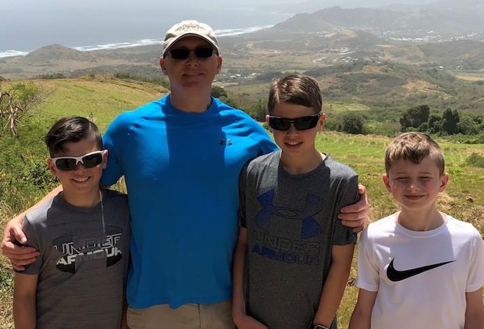 JLL's Chris Molivadas on vacation with his sons Tyler, Nicholas and Zachary