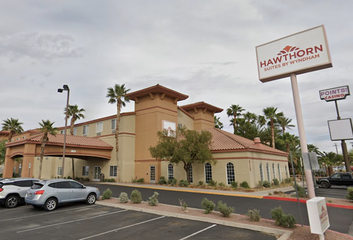 A Hawthorn Suites By Wyndham at 910 South Boulder Highway, Henderson, Nevada.