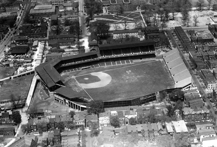 A 1925 aerial photo of the neighborhood around Griffith Stadium in Northwest D.C. A 1925 aerial photo of the neighborhood around Griffith Stadium in Northwest D.C.