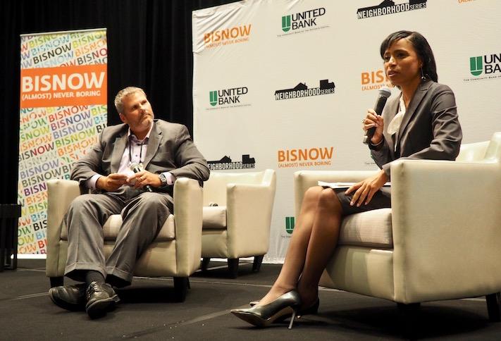 Perry, White, Ross & Jacobson's Brad Frome and Prince George's County Executive Angela Alsobrooks