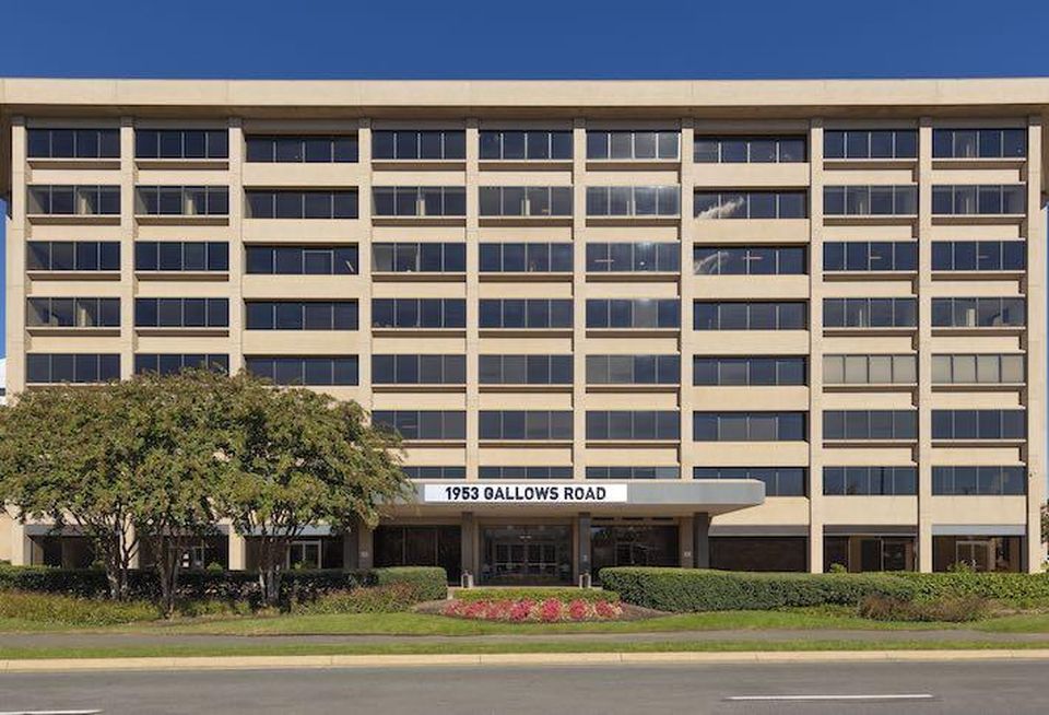 The office building at 1953 Gallows Road in Vienna.