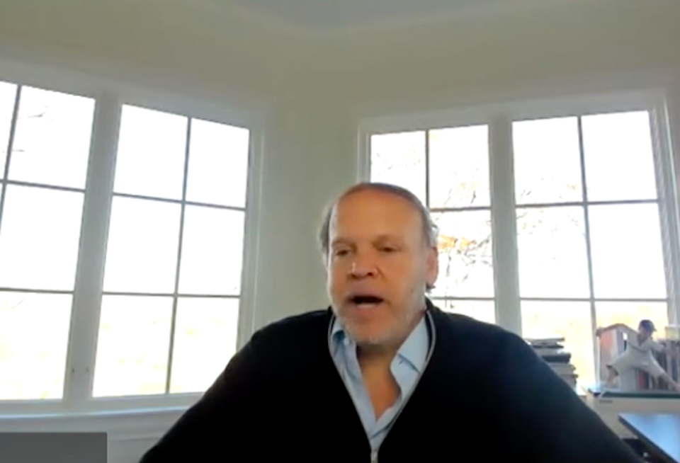Kastle Systems' Mark Ein speaking on a Bisnow webinar in November.