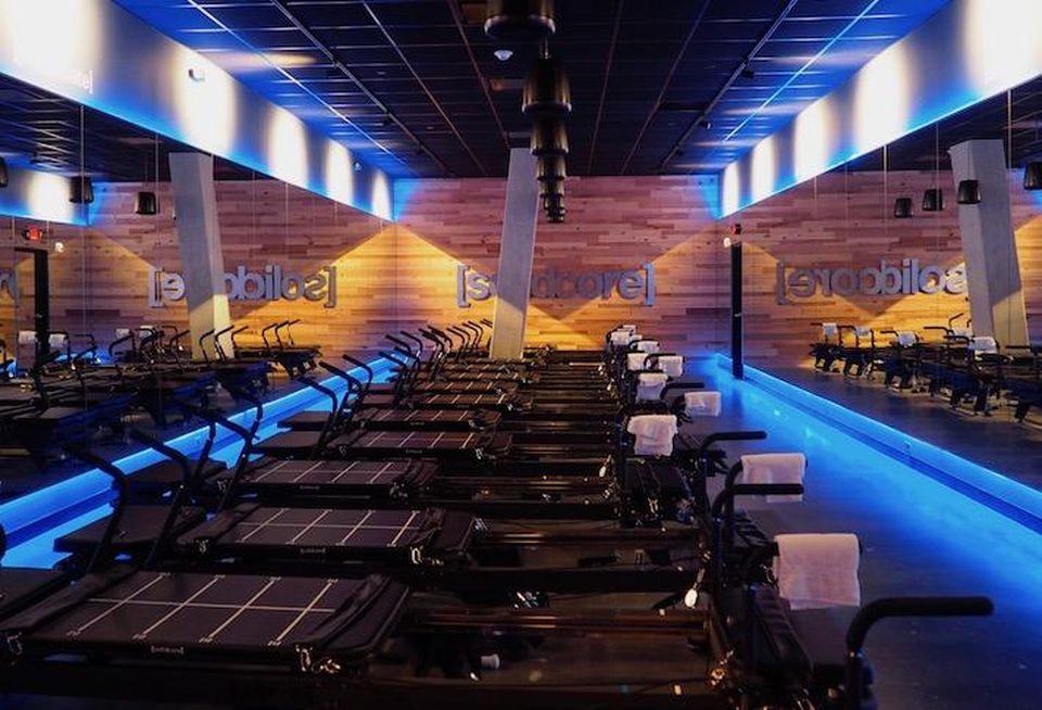 The inside of the Solidcore studio in the Avec building on H Street.