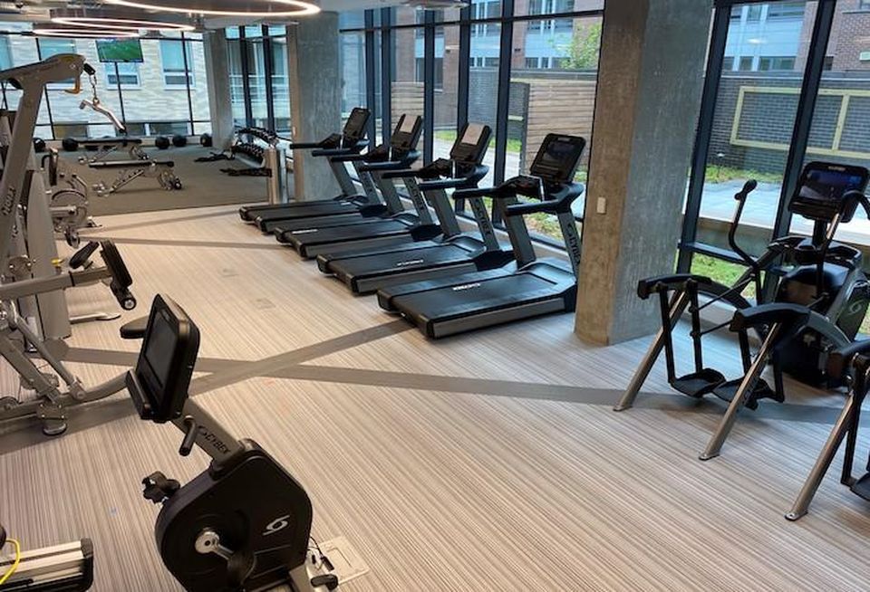The fitness center at The Kelvin.