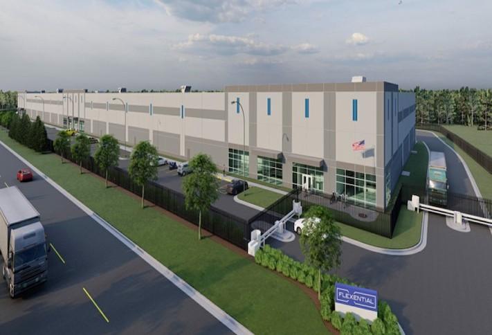 A rendering of the data center Flexential is building in Douglasville, Georgia. 