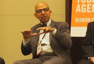 Former D.C. Mayor Anthony Williams, now CEO of the Federal City Council, speaking at a 2017 Bisnow event. 