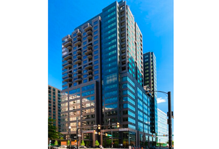The mixed-use building at 4040 Wilson Blvd. 