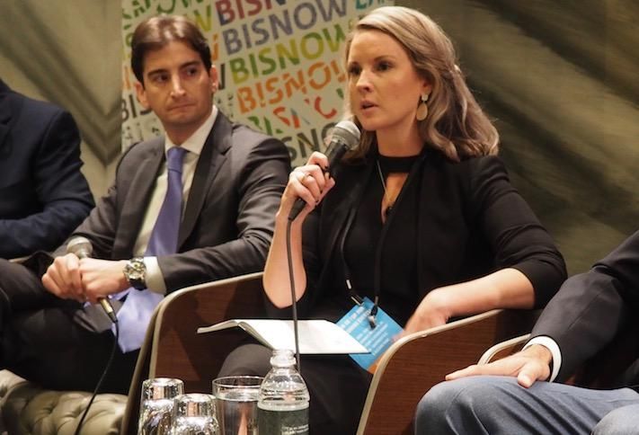 OPZ Bernstein's Craig Bernstein and Economic Innovation Group's Rachel Reilly at a Bisnow opportunity zone event
