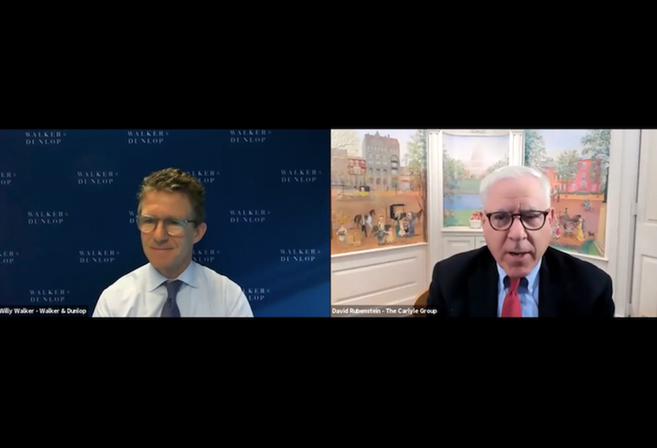 Walker & Dunlop CEO Willy Walker and The Carlyle Group founder David Rubenstein. 