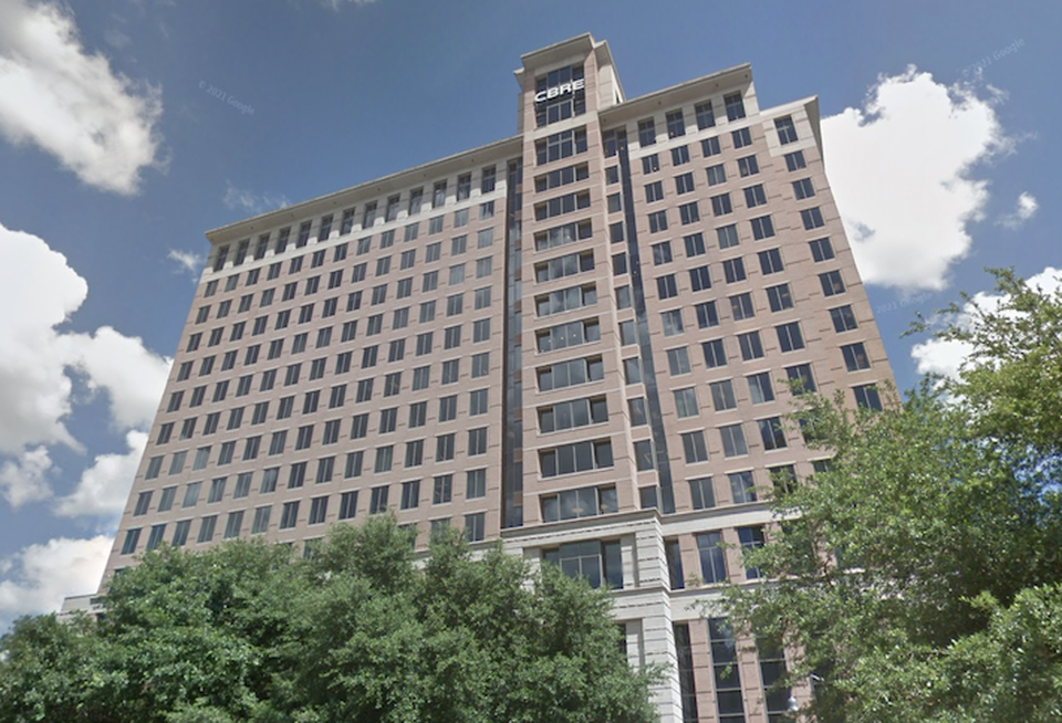 The CBRE headquarters building at 2100 McKinney Ave. in Dallas.