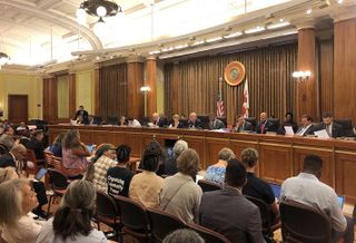 The D.C. Council during Tuesday's meeting on the Comprehensive Plan amendments
