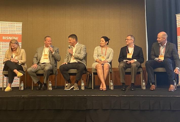 Vicinity Energy's Jaclyn Bliss, JLL's Robert Coughlin, Colliers' Curtis Cole, HOK's Tzveta Panayotova, Bio-Incubator's Alexander Margulis and IQHQ's Ryan Weber.